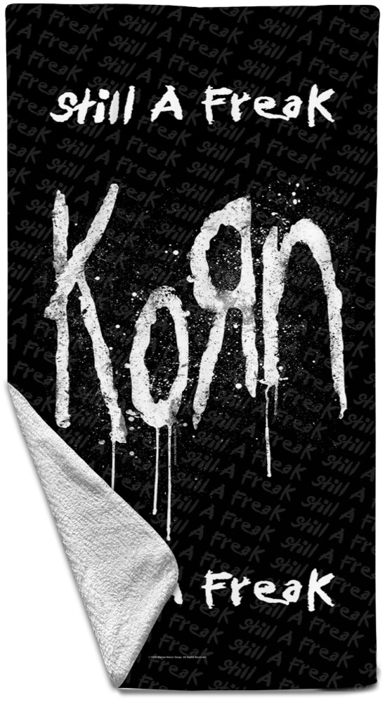5056921705017 Korn Still a Freak Beach Towel, Black