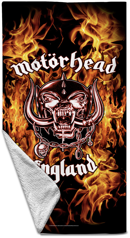 5056921705109 Motorhead England Fire Beach Towel - 32 x 63 in.