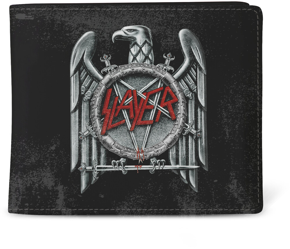 5060937963200 Slayer Black & Silver Eagle Wallet