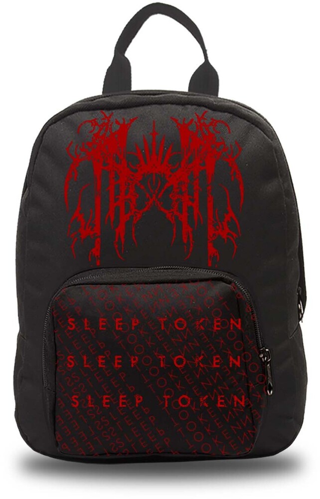 5061098711945 Sleep Token Grunge Mini Backpack, Black & Red