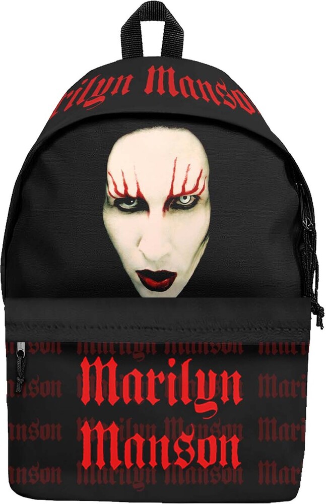 5061098714311 Marilyn Manson Red & Lips Logo Daypack, Black