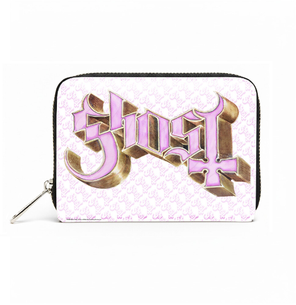 5061098715868 Ghost White & Pink Logo Purse