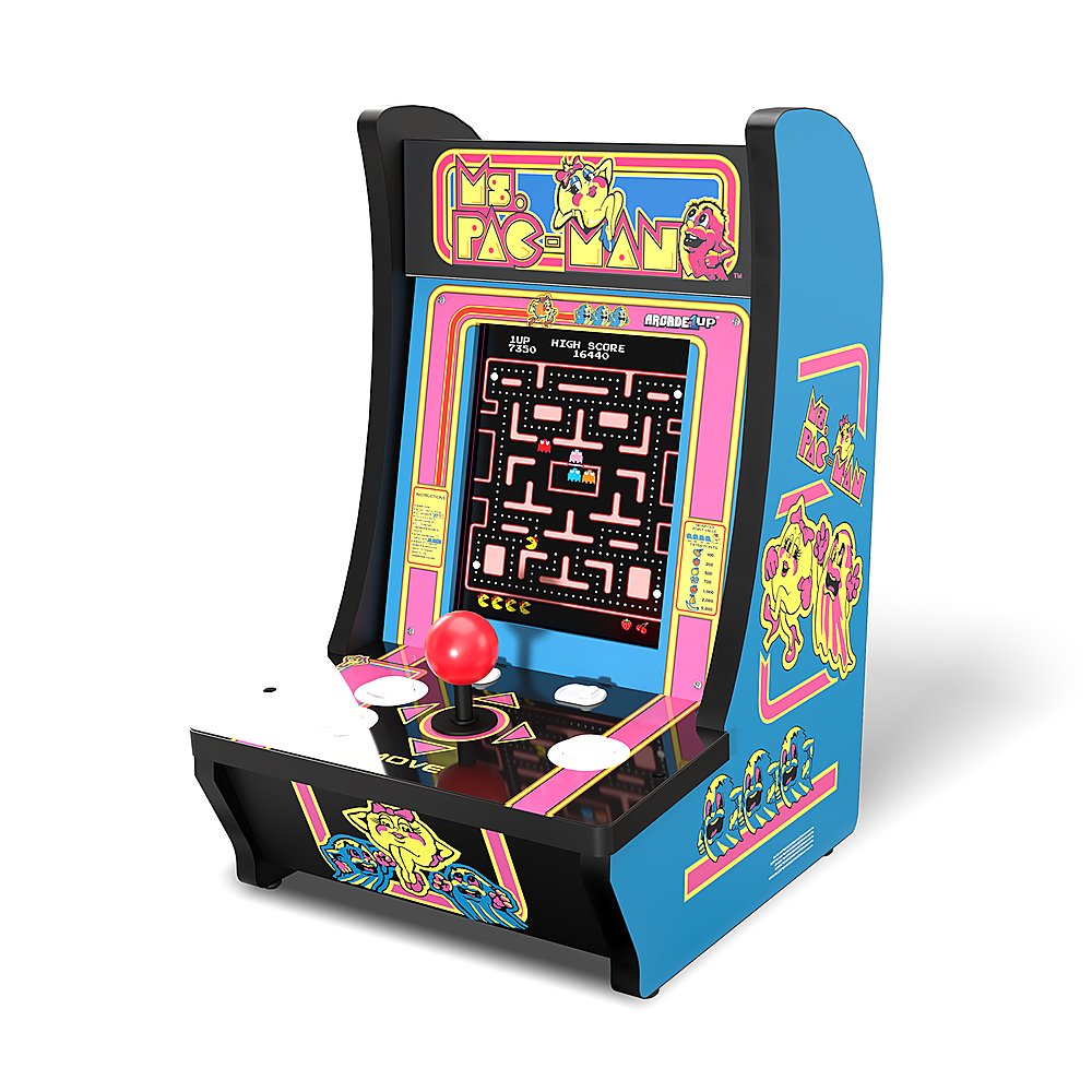 Picture of Arcade1Up 195570010792 Ms. PacMan Countercade Arcade Game - Blue with Black