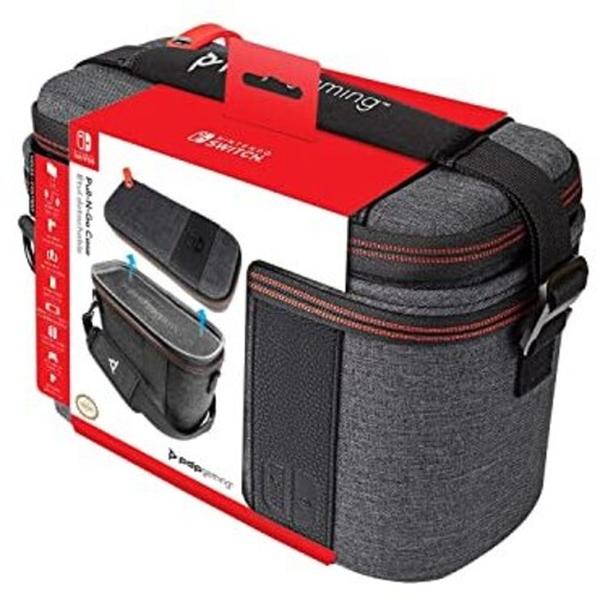 708056066048 Overnight Elite Edition Pull N Go Case for Nintendo Switch, Gray