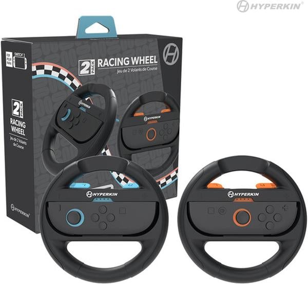 810007716107 2 Piece Joy-Ride Racing Wheel Set for Nintendo Switch 2, Black
