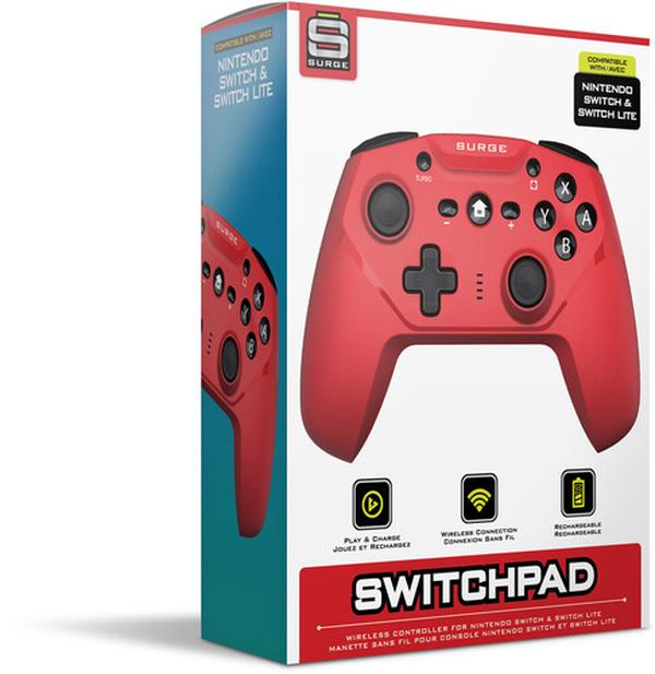 839928004469 Surge Wireless Pro Controller for Nintendo Switch, Red
