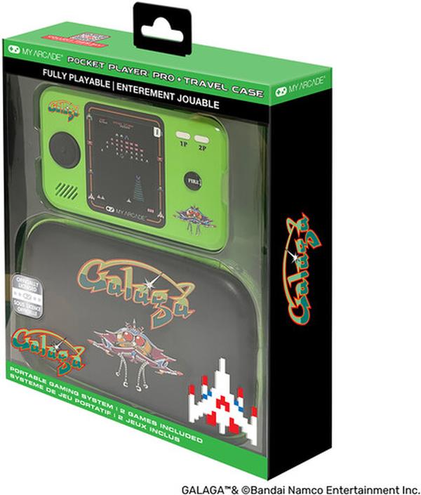 My Arcade 845620071456 DGUNL-7145 Galaga Pocket Player Pro Portable Handheld Gaming System with Travel Case