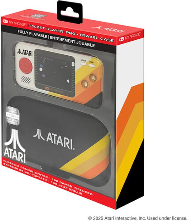 My Arcade 845620071463 DGUNL-7146 Atari Pocket Player Pro Portable Handheld Gaming System with Travel Case