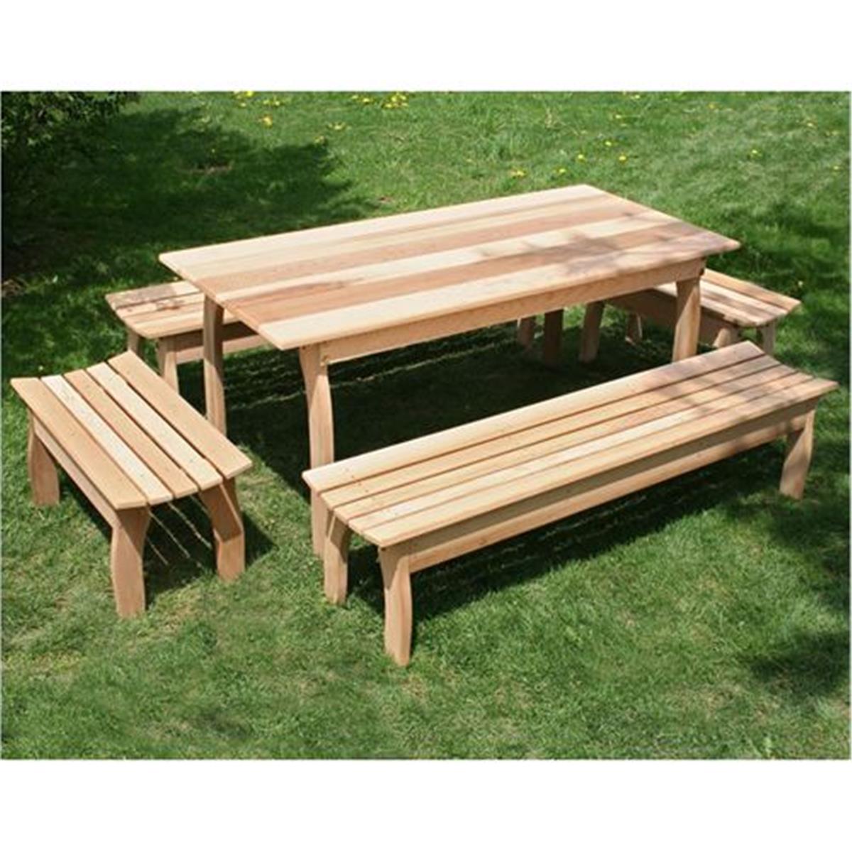 46 x 32 in. Cedar Family Dining Set