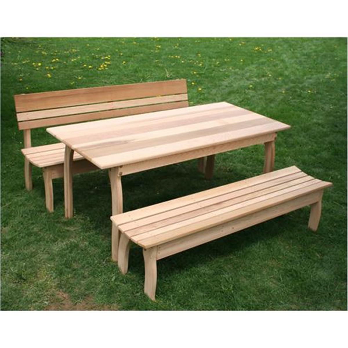 58 x 32 in. Cedar Couple Dining Set