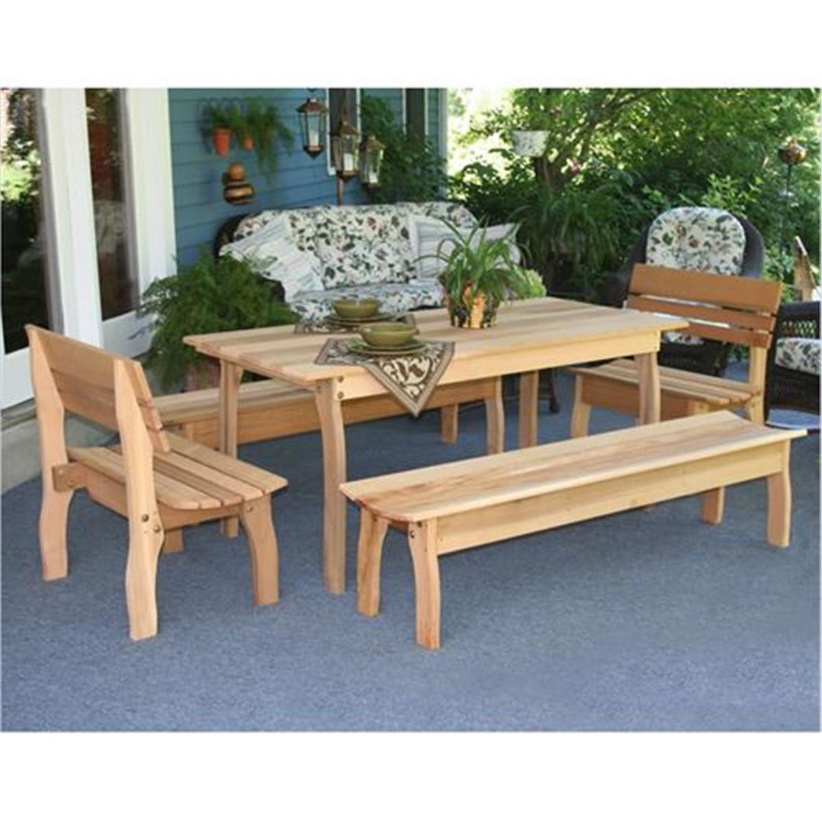 ELY58CTT2B2BBCVD 58 x 32 in. Cedar Gathering Dining Set