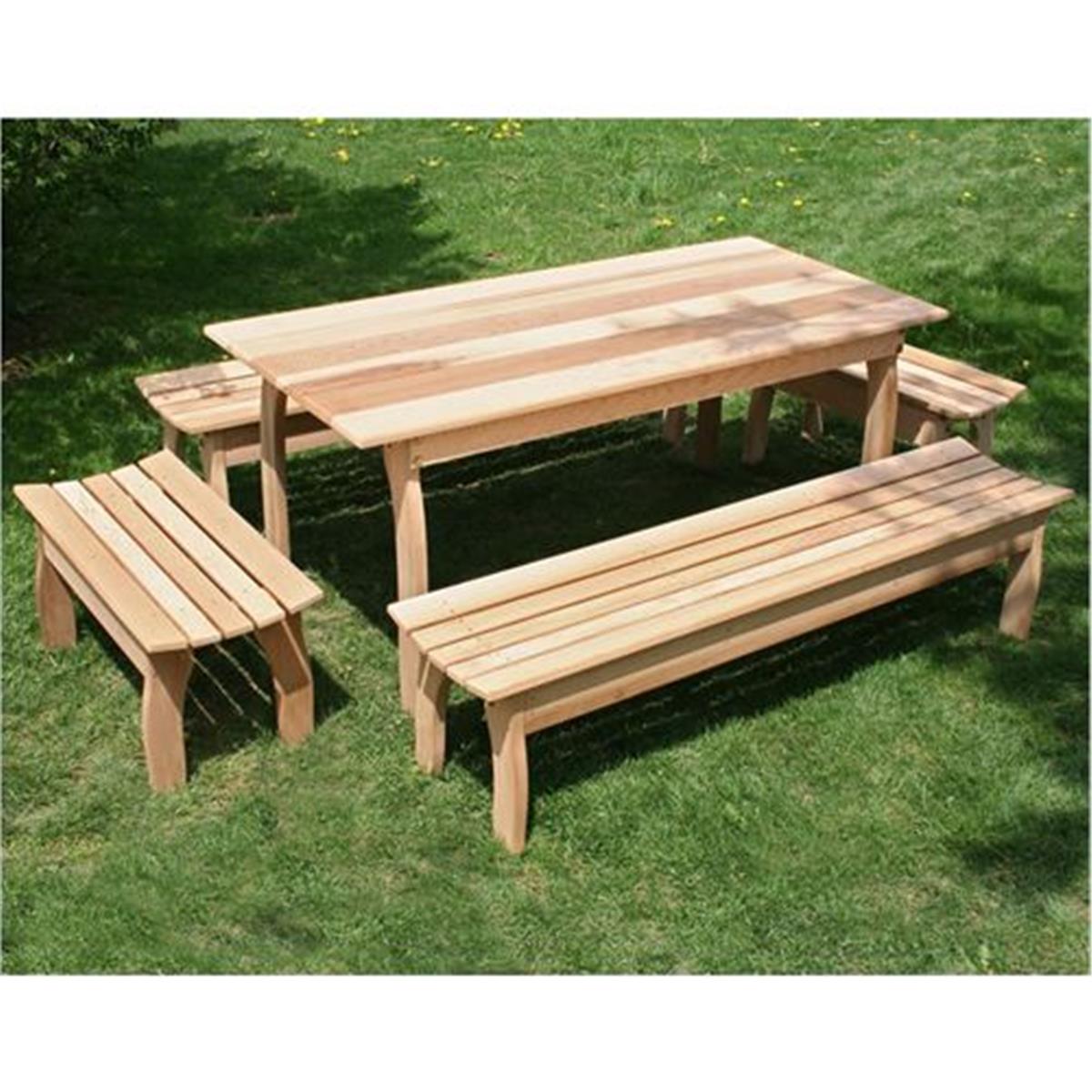 58 x 32 in. Cedar Family Dining Set