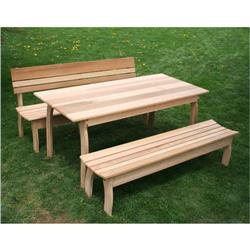 70 x 32 in. Cedar Couple Dining Set