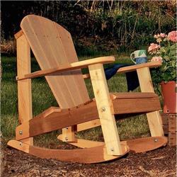 Cedar Adirondack Rocking Chair