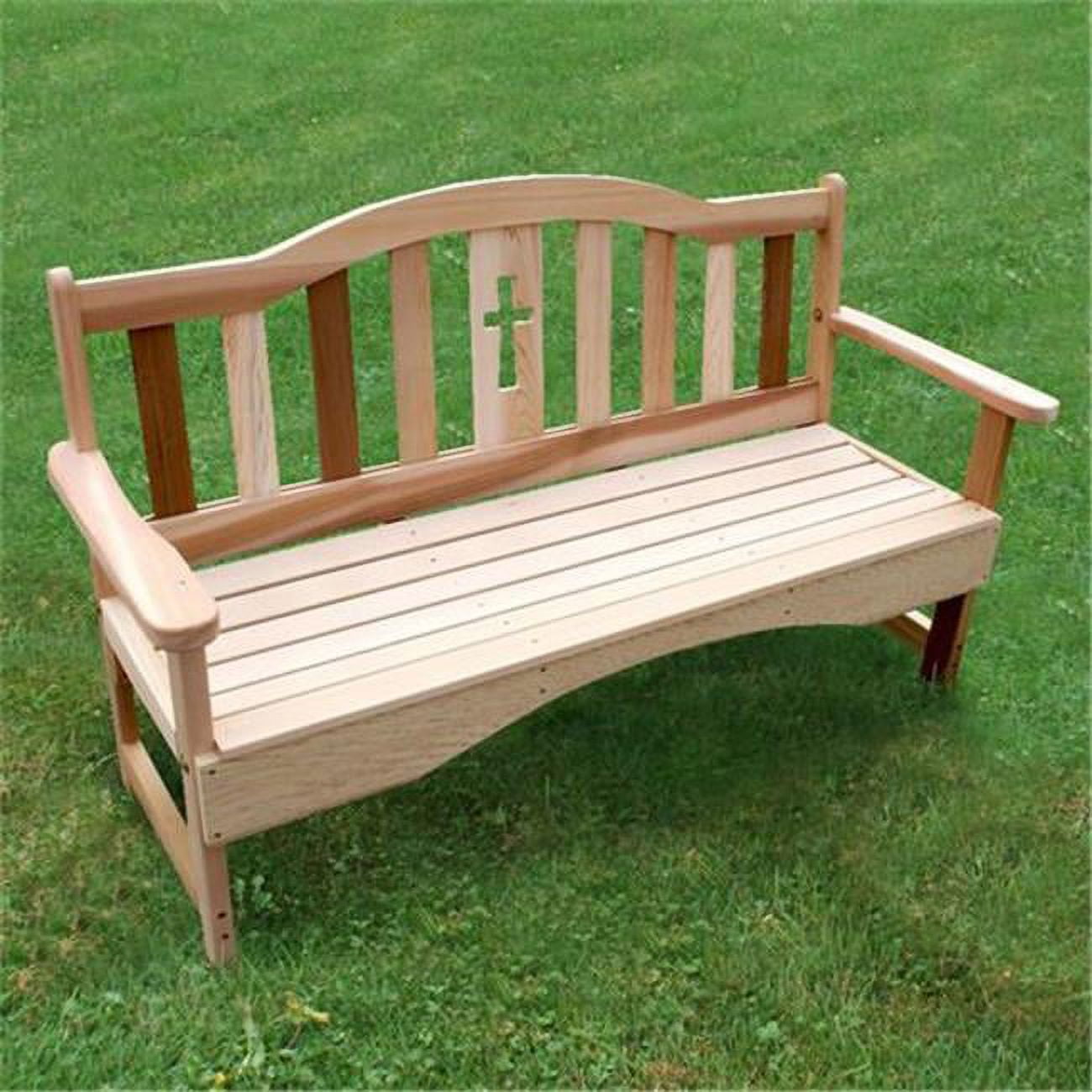 5 ft. Cedar Holy Cross Garden Bench
