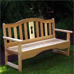 WF8104CVD 4 ft. Cedar Keyway Garden Bench