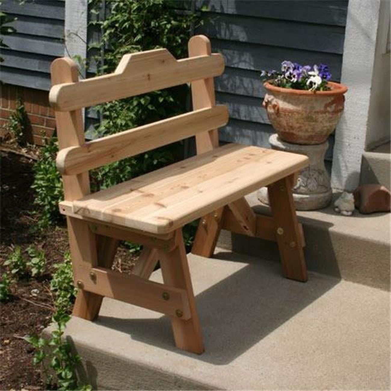 WRF5TBGBCVD 5 ft. Cedar Tab Back Bench