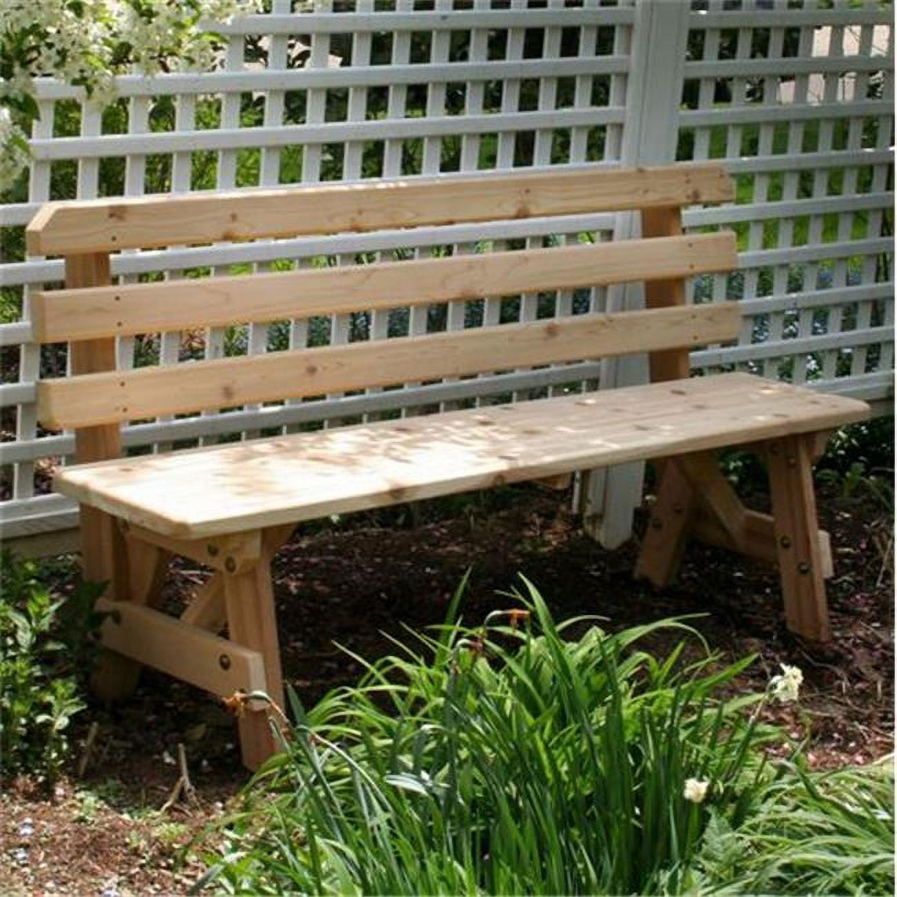 WRFBB6-2CVD 6 ft. Cedar Backed Bench