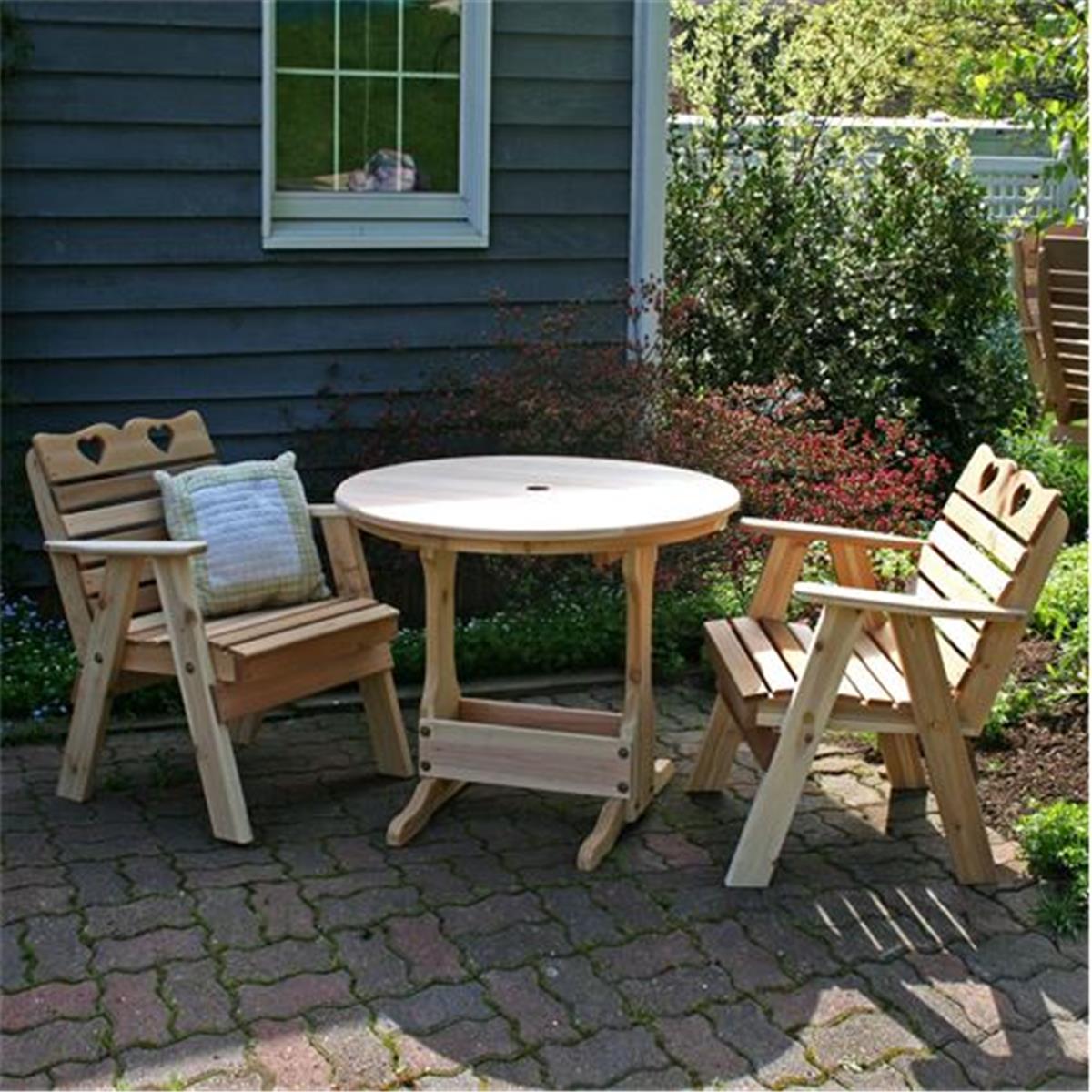 WRFCHBSETCVD Cedar Country Hearts Bistro Set