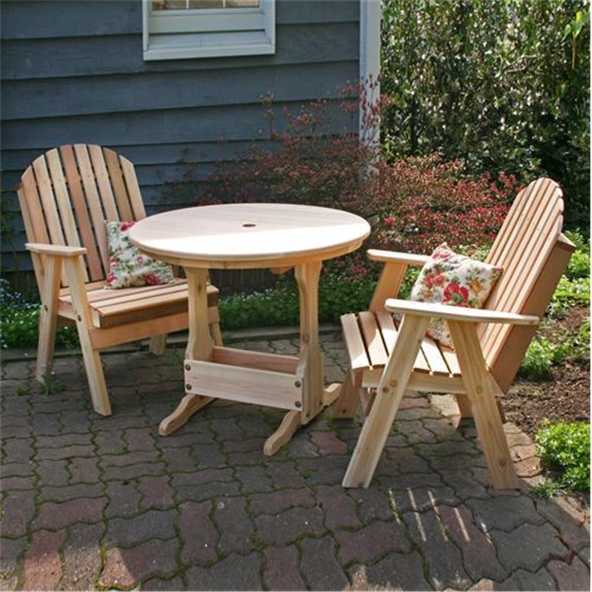 WRFFBBSETCVD Cedar Fanback Bistro Set