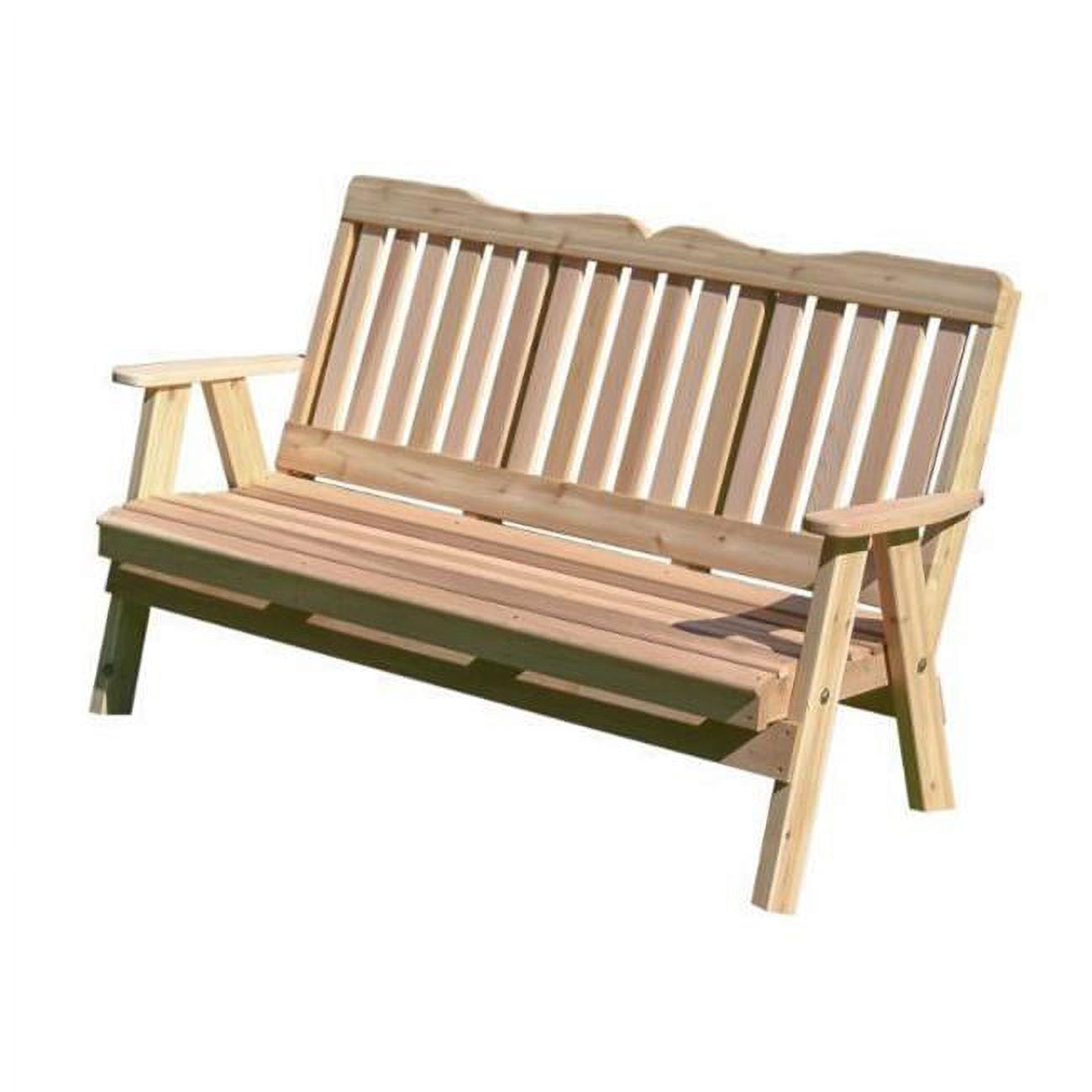 WF4SEB-2CVD 4 ft. Red Cedar Savannah English Garden Bench