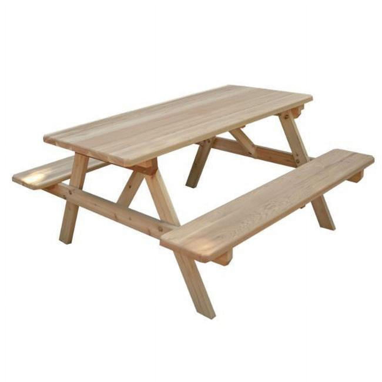 8 ft. Cedar Park Style Picnic Table with Attached Benches