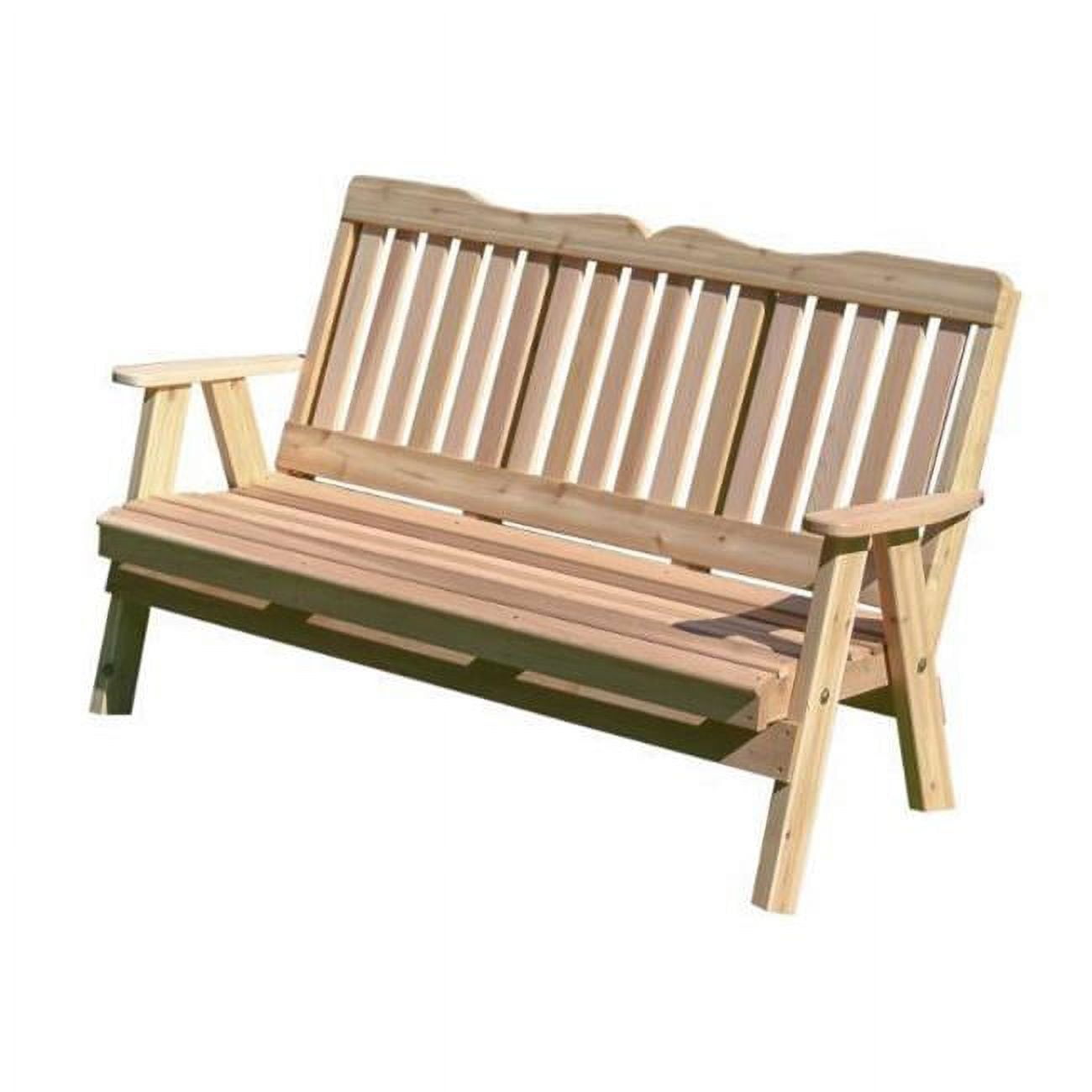WF6SEB-2CVD 6 ft. Red Cedar Savannah English Garden Bench