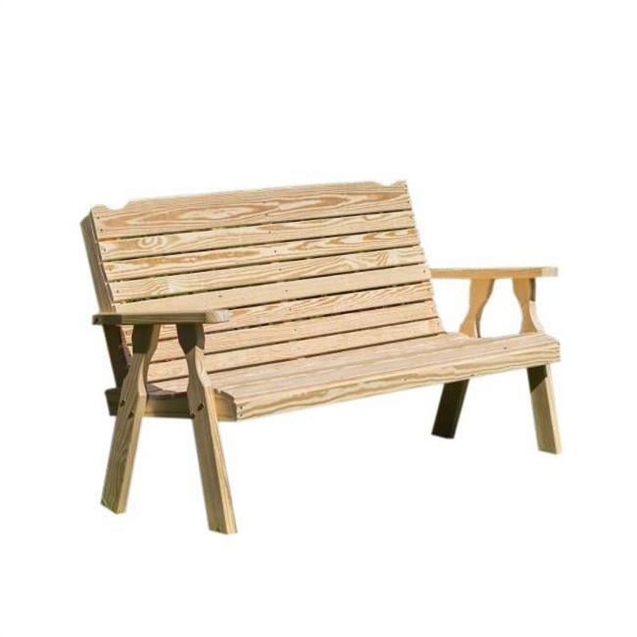 FPB60CB-2CVD 64 in. Treated Pine Crossback Garden Bench