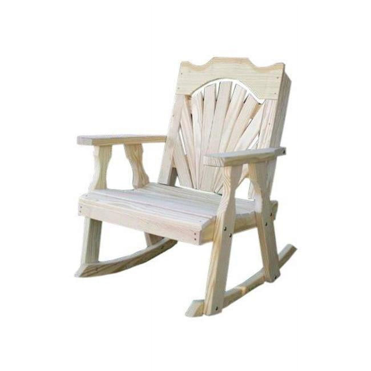 Picture of Creekvine Designs FR24FBCVD Treated Pine Fanback Rocking Chair