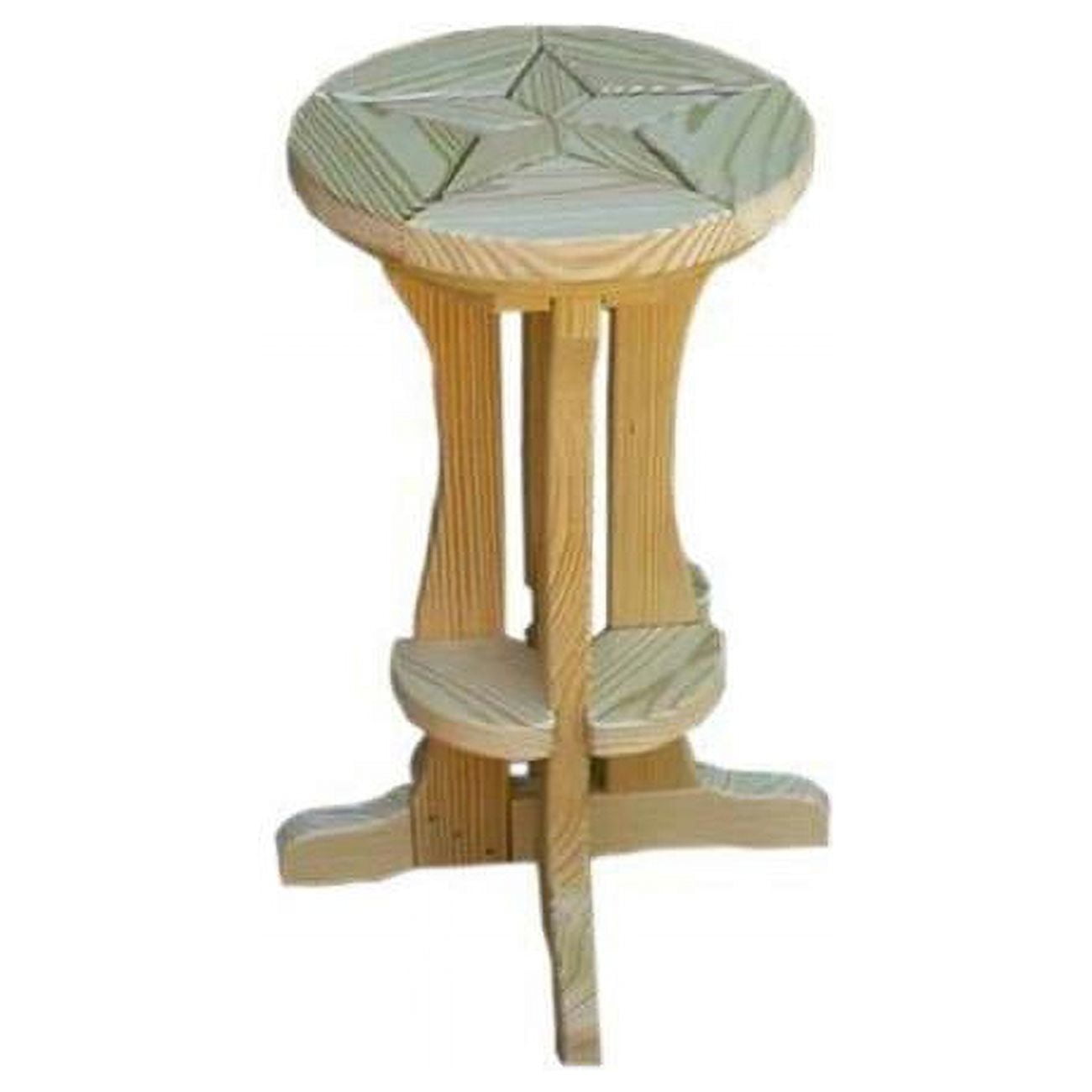 Treated Pine Star Design Pub Stool