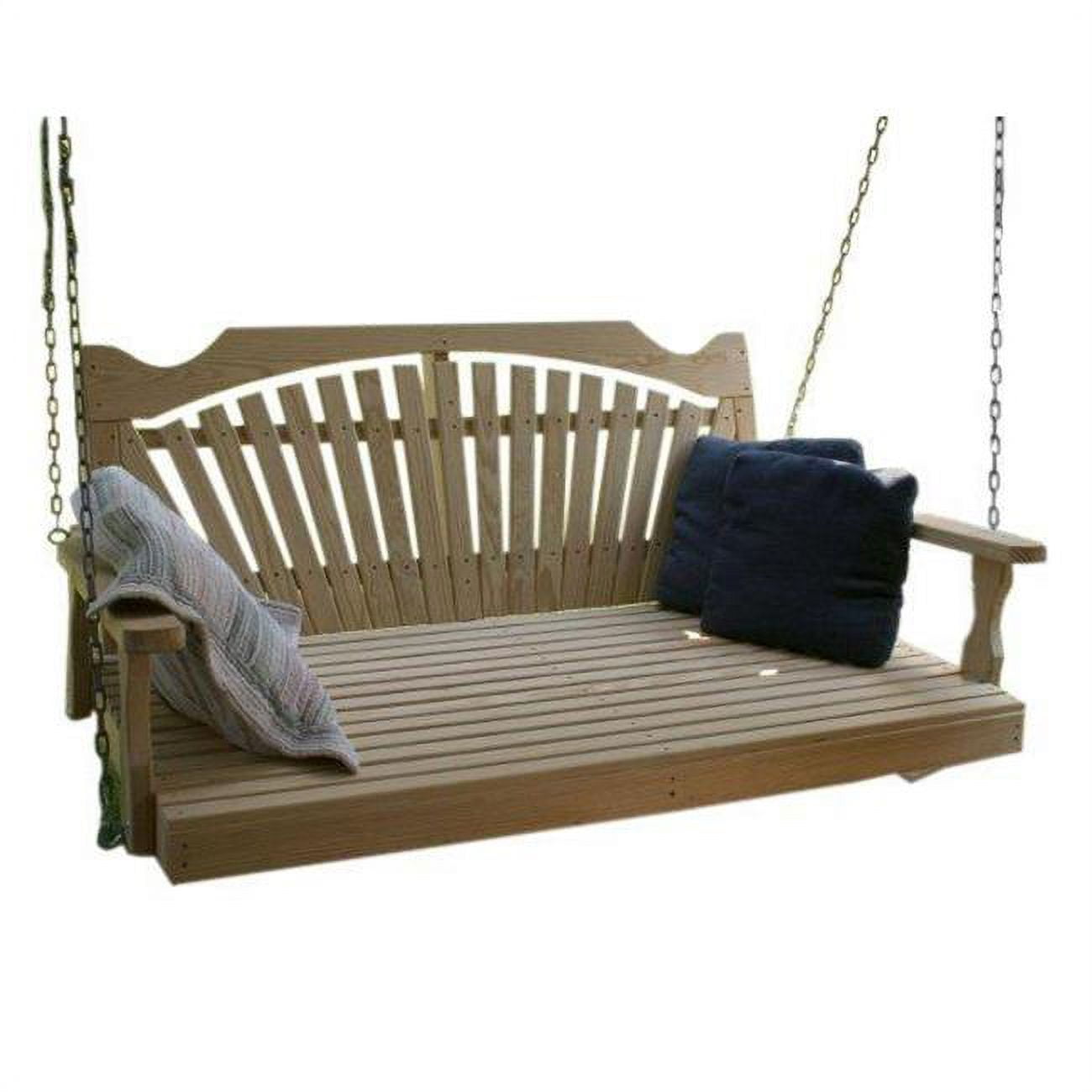 Picture of Creekvine Designs FTSBED60FBCVD 64 in. Treated Pine Fanback Swingbed