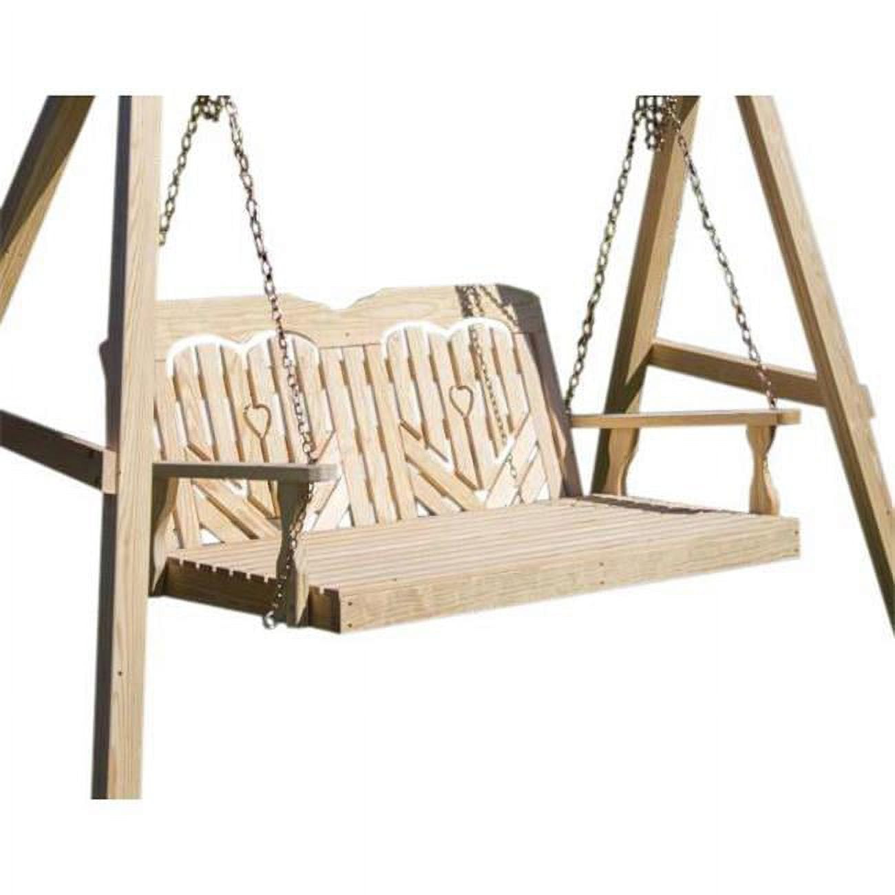 Picture of Creekvine Designs FTSBED60HBCVD 60 in. Treated Pine Heartback Swingbed
