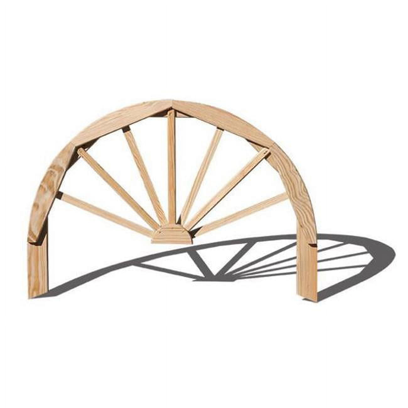36 in. Treated Pine Half Wagon Wheel