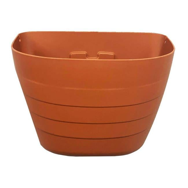 WpotTC1set 9.5 in. x 7 in. x 12 in. Self-Watering Wall Planter - Terracotta