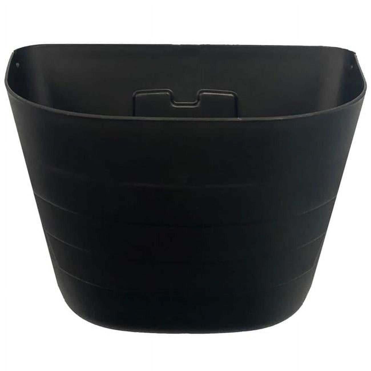 9.5 in. x 7 in. x 12 in. Self-Watering Wall Planter - Black