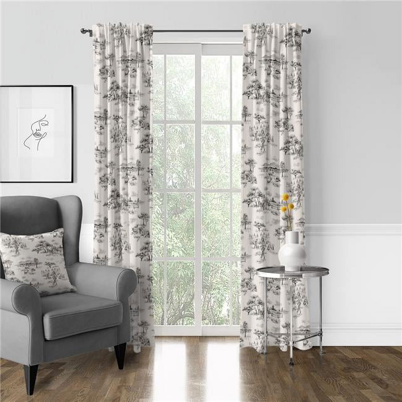 Picture of 6ix Tailors AUC-DON-GRA-PP-4084-PR 40 x 84 in. Auclair Gray Pinch Pleat Drapery Panel Pair