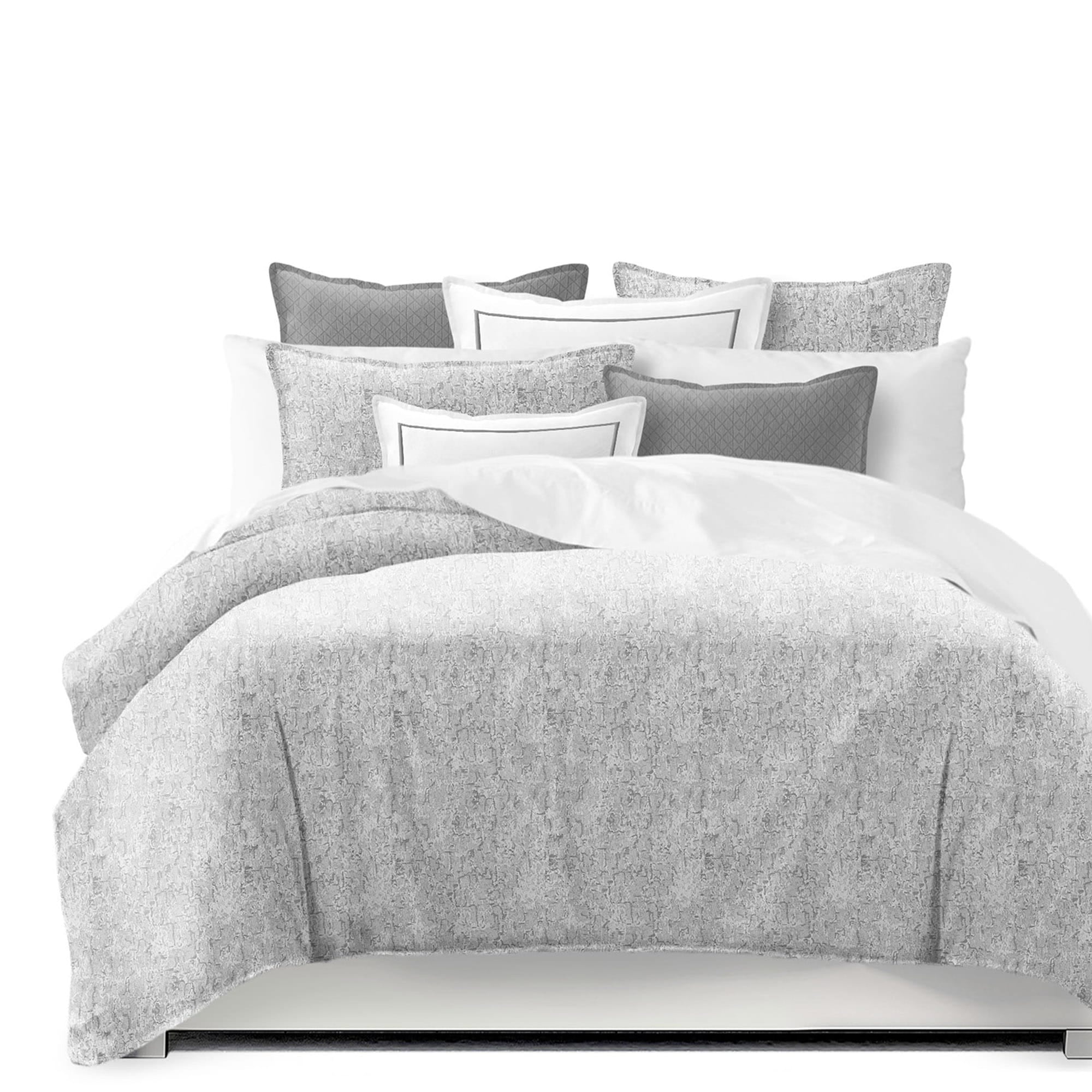 Picture of 6ix Tailors PER-SIL-CVT-SQ-5PC Square Perry Silver Super Queen Size Coverlet & 2 Pillow Shams Set - 5 Piece