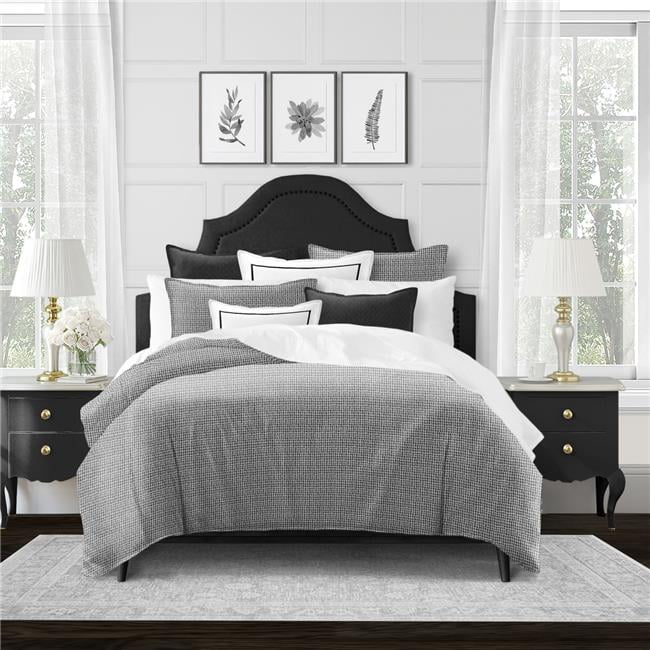 Picture of 6ix Tailors KEE-CHA-CVT-FD-5PC Keeley Charcoal Full & Double Size Coverlet & 2 Pillow Shams Set - 5 Piece