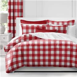 Picture of 6ix Tailors LUM-BAN-RED-CVT-TW-2PC Lumberjack Check Coverlet & 1 Pillow Sham Set&#44; Red & White - Twin Size - 2 Piece
