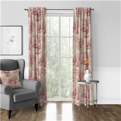 Picture of 6ix Tailors ARC-CLG-RED-DP-50108-PR Archamps Toile Pole Top Drapery Panel, Red - 50 x 108 in. - Pack of 2