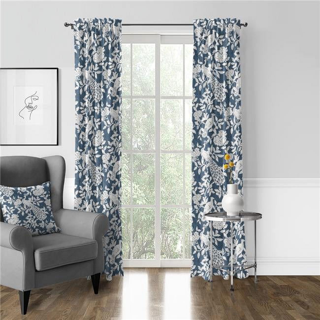Picture of 6ix Tailors LRK-BOF-NAV-PP-4096-PR 40 x 96 in. Lark Pinch Pleat Drapery Panel Pair, Navy
