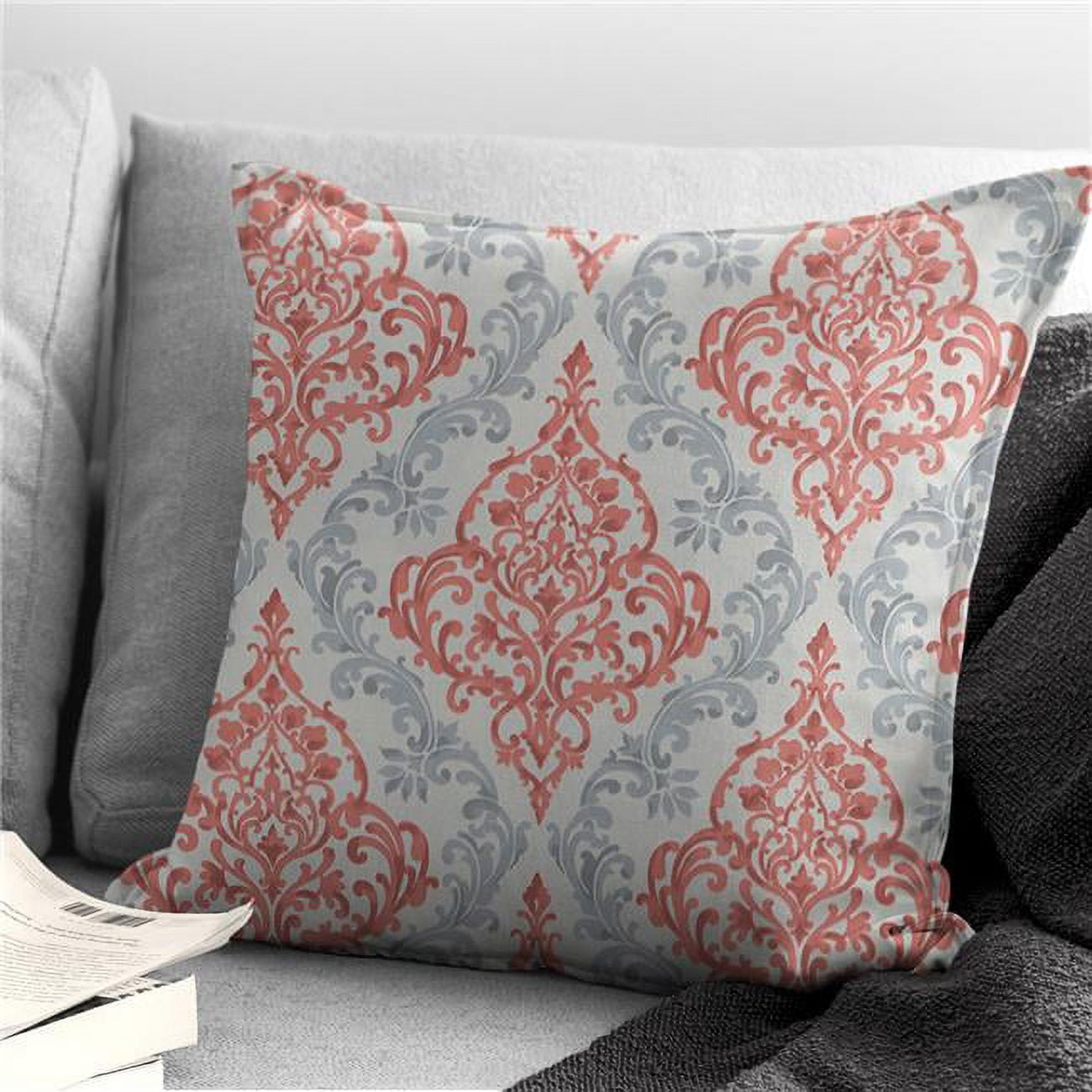 Picture of 6ix Tailors ADA-SAL-COR-CFT-24SQ 24 in. Adira Decorative Throw Pillows, Coral