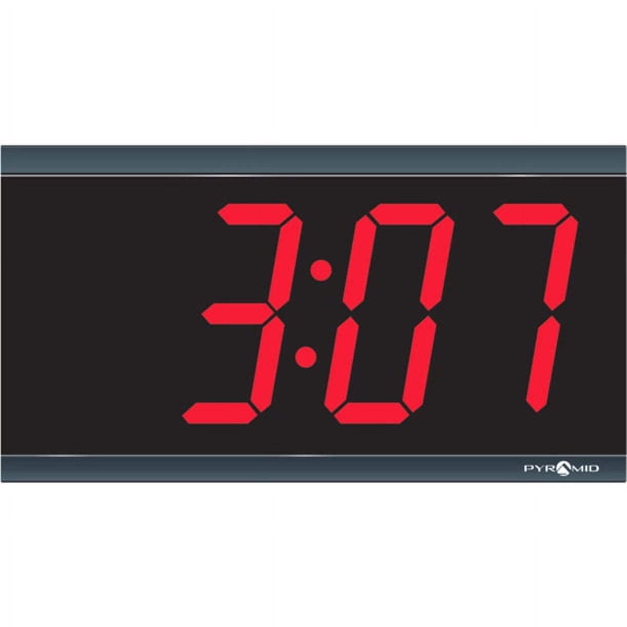 Pyramid Time Systems  Stand Alone Digital Clock - Red - 4 x 4 LED
