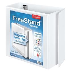43150 Cardinal Freestand Cleave Easy Open Locking Slant-D Ring Binder, White - 5 in.