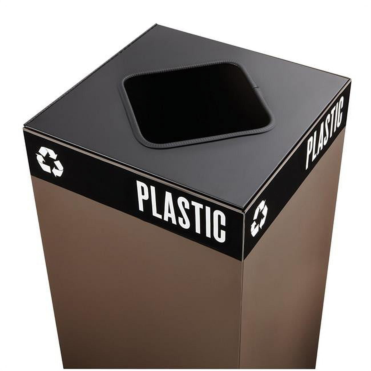 2989BL Public Square Recycling Receptacle Lid - Black