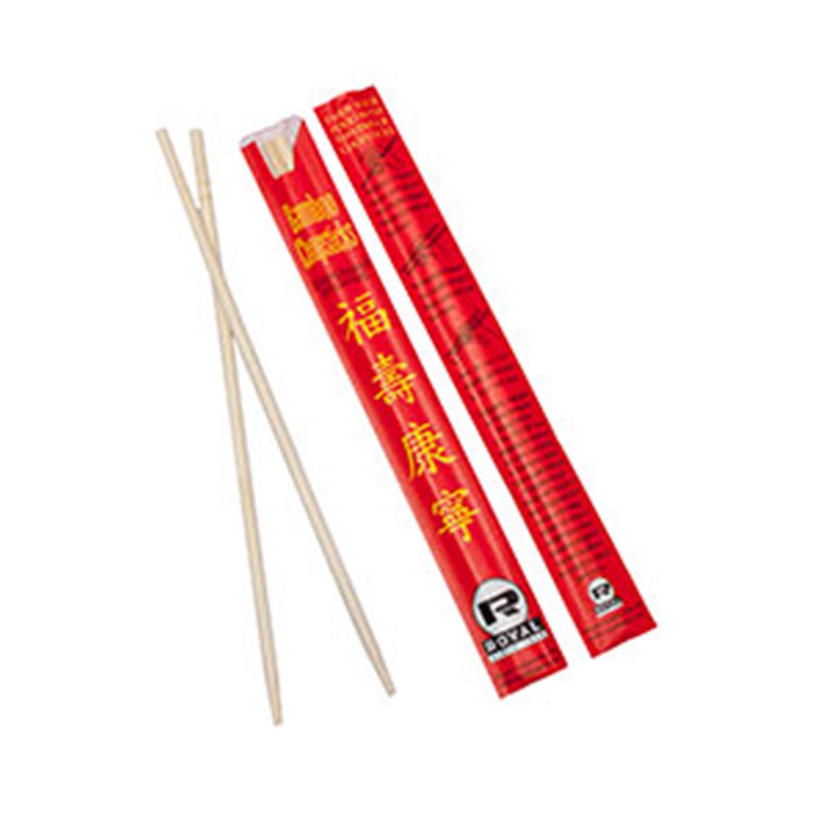 Picture of Royal R809-IN Paper Premium Disposable Bamboo Chopsticks Sleeved and Seperated