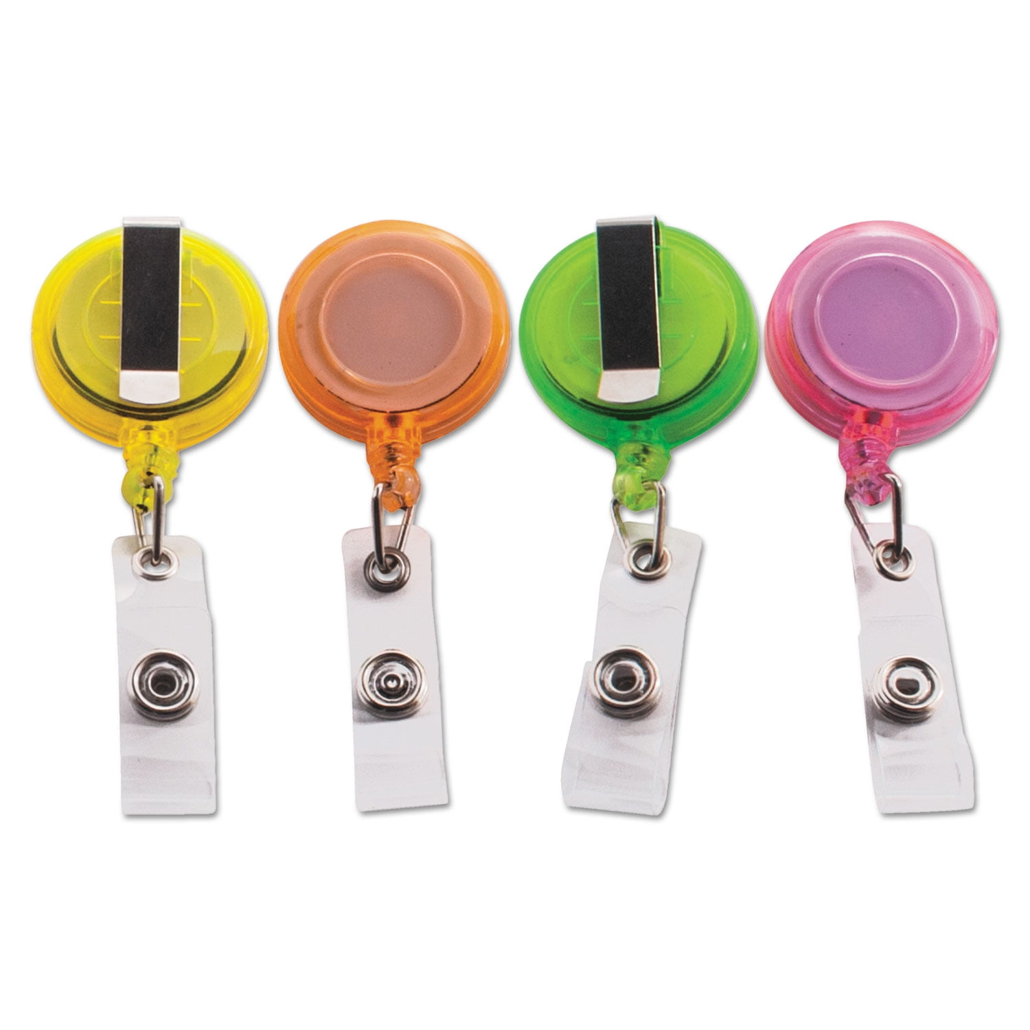 Picture of Original E-Z Grader 91161 E-Z Grader Translucent Retractable ID Card Reel With Belt Clip&#44; Assorted Neon Colors&#44; Pack of 20