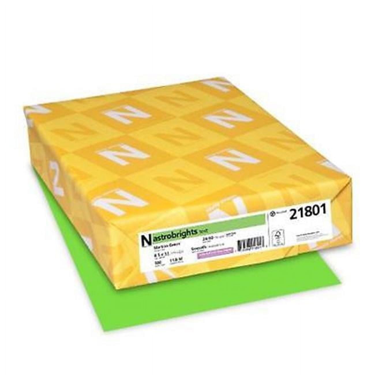 Wausau Paper WAU21801 Neenah Astrobrights Premium Color Paper, Martian Green - 8.5 x 11 in -  Wausau Papers