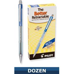 30001 Retractable Ballpoint Pens - Fine Point , Blue Ink