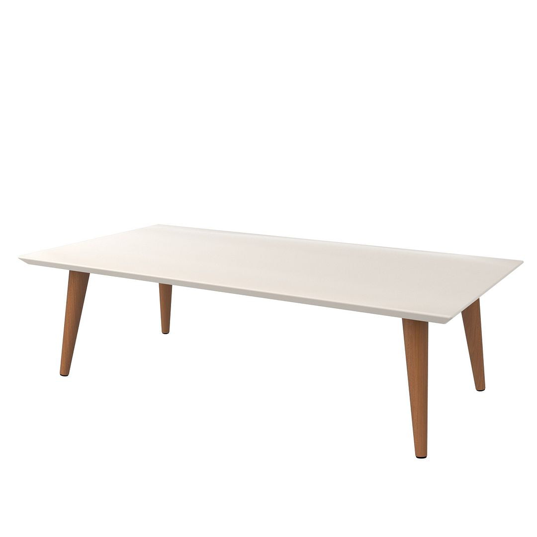 Utopia Coffee Table - White Gloss - 11.81 in. High - 1 Pack - Mid-Century Design